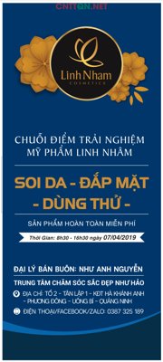 Download file tranh PSD Standee Trải nghiệm mỹ phẩm Linh Nhâm Corel để chỉnh sửa