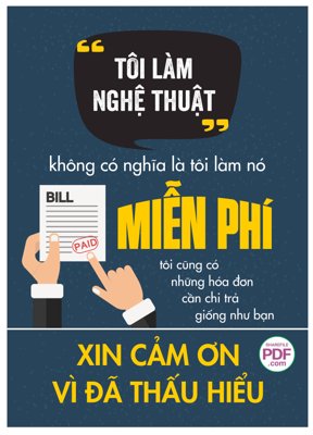 Tải file Tôi làm nghệ thuật không có nghĩa là tôi làm nó miễn phí (gốc) chủ đề phong thủy
