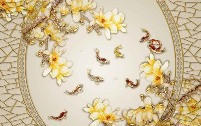 File ảnh Tải Tranh dán tường hoa nổi 3D cao cấp #13 (gốc) in poster