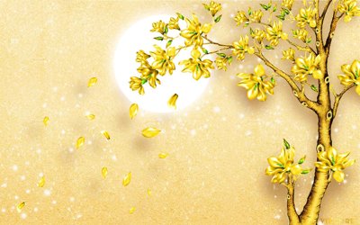 Tải file gốc Tải Tranh dán tường hoa nổi 3D cao cấp #2 (in bạt) quảng cáo