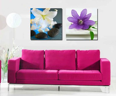 Download file Tải tranh bộ ghép 2 tấm những bông hoa #104 (gốc) in mica đèn LED