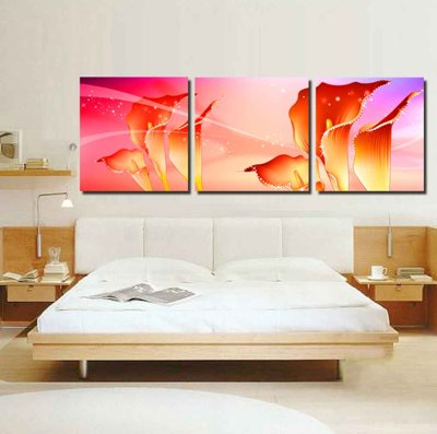 File ảnh Tải tranh bộ ghép 3 tấm những bông hoa #116 (gốc) in Hiflex