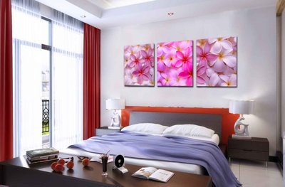 File ảnh Tải tranh bộ ghép 3 tấm những bông hoa #126 (gốc) in decal dán tường