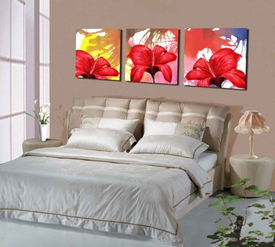 File ảnh Tải tranh bộ ghép 3 tấm những bông hoa #151 (gốc) in quảng cáo ngoài trời