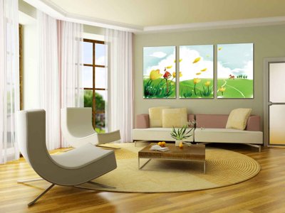 File gốc Tải tranh bộ ghép 3 tấm những bông hoa #176 (trang trí) cho phòng khách