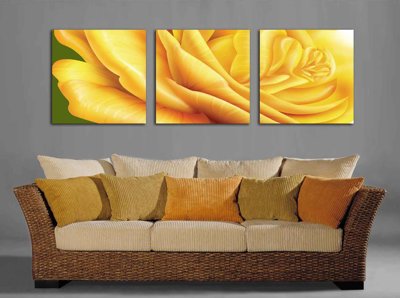 Ảnh gốc Tải tranh bộ ghép 3 tấm những bông hoa #177 (độ nét cao) in tráng gương