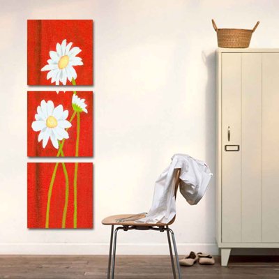 Download file Tải tranh bộ ghép 3 tấm những bông hoa #190 (gốc) in mica bàn thờ