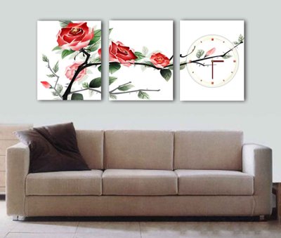 File gốc Tải tranh bộ ghép 3 tấm những bông hoa #76 (in tráng gương) nghệ thuật