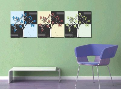 Tải file gốc Tải tranh bộ ghép 3 tấm trang trí trừu tượng #53 (in khổ lớn) không mờ