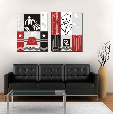 Tải file Tải tranh bộ ghép 3 tấm trang trí trừu tượng #75 (gốc) chủ đề phong thủy