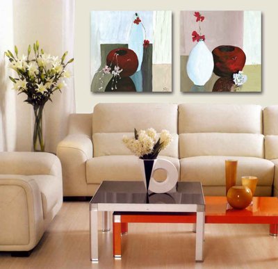 Tải file Tải tranh bộ ghép 3 tấm trang trí trừu tượng #93 (gốc) chủ đề hoa sen