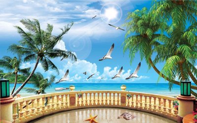 Tải về file tranh gốc Tổng hợp Tranh biển và đại dương xanh đẹp (để in quảng cáo)