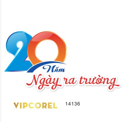 File PSD Tổng hợp logo 20 năm ngày ra trường file corel (bản gốc) dễ dàng edit