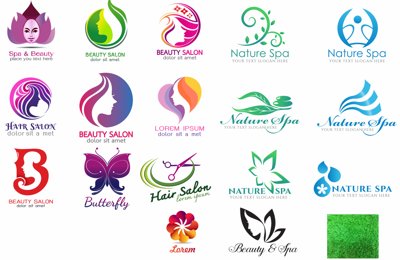 File tranh gốc Tổng hợp logo Spa & Beauty Salon - Nature spa (bản quyền) Filetranh.com