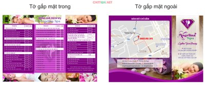 Download file tranh PSD Tờ rơi Brochure gấp 3 - Dịch vụ Spa thẩm mỹ để chỉnh sửa