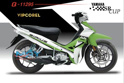 File gốc Tem decal xe Yamaha Sirius GP vector corel (phong cách) cổ điển
