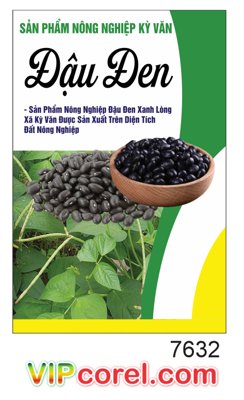 Mua file ảnh gốc Tem nhãn Đậu đen - sản phẩm nông nghiệp Kỳ Văn (chất lượng cao)