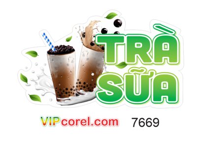 Tải file PSD Tem nhãn Trà sữa file vector corel (nguyên layer) để in