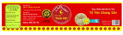 Download file Tem nhãn Yến sào thuần Việt - tổ yến chưng sẵn (gốc) in mica cao cấp