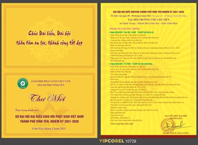 Download file Thư mời Đại hội Giáo Hội Phật Giáo vector (gốc) in mica cao cấp