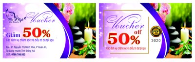 File tranh gốc Thẻ voucher Như Ý Ngô Spa Beauty file corel (bản đẹp) độc quyền
