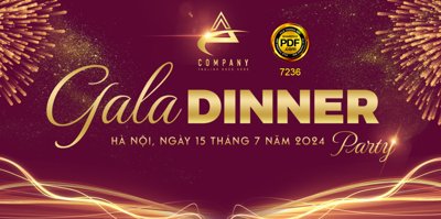 File ảnh Thiết kế mẫu Gala dinner party 2024 file PSD (gốc) in decal dán tường