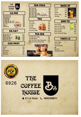 File in lụa Thiết kế menu the coffee house file corel (tân cổ điển) Thiết kế menu the coffee house file corel