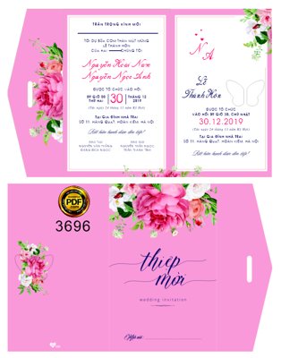 File tranh quảng cáo Thiệp cưới Hoài Nam và Ngọc Anh mã thiệp HD121 (download file gốc)