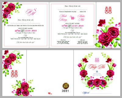 Tải file Thiệp cưới Minh Hoàng và Xuân Mai mã thiệp HD126 (ảnh gốc) in gạch 3D