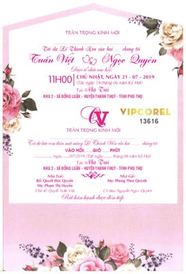 File in trần Thiệp cưới Tuấn Việt và Ngọc Quyên file corel (file gốc) hoa văn 3D