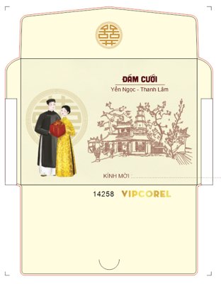 File tranh Thiệp cưới Yến Ngọc Và Thanh Lâm file corel (gốc) chủ đề động vật