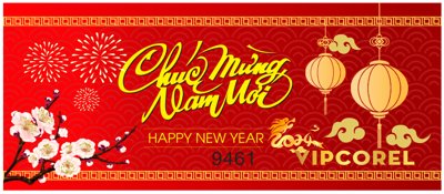 File gốc Thiệp chúc mừng năm mới xuân 2024 vector #15 (in lụa) họa tiết 3D