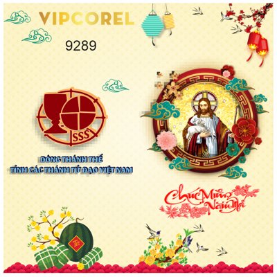 File gốc Thiệp chúc tết công giáo 2024 file corel (trang trí) phòng trẻ em
