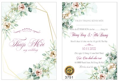 File gốc Thiệp mời Thông Duy và Hà Dung #4 file corel (PNG) trong suốt (transparent)