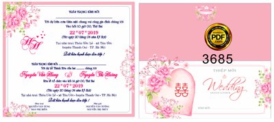File gốc Thiệp mời Văn Hùng và thị Hương mã thiệp HD132 (in ấn) màu sắc trung thực