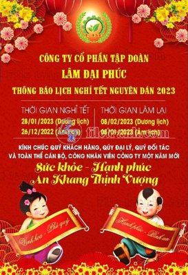 File gốc Thong bao nghi tet (1) (in lụa) tranh thuận buồm