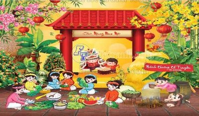 Tải file Tieu canh Tet (3)_1 (PSD) cho in tranh 3D