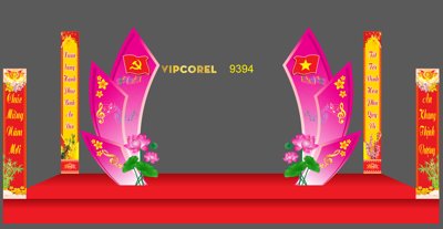 Tải về hình ảnh gốc Trang trí cánh gà Xuân Giáp Thìn năm 2024 vector sắc nét