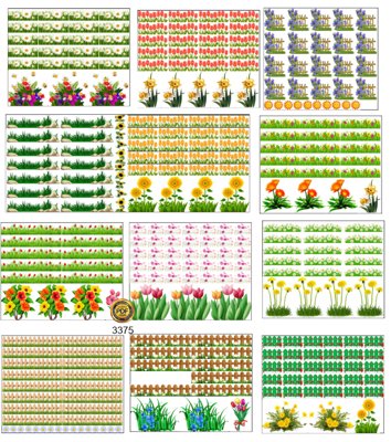 File gốc Trang trí cỏ hoa đường diềm chân tường file Corel (in ấn) không giới hạn