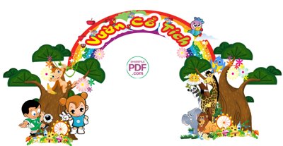 File tranh Trang trí cổng vườn cổ tích file PDF & CDR (ảnh gốc) độ nét vượt trội