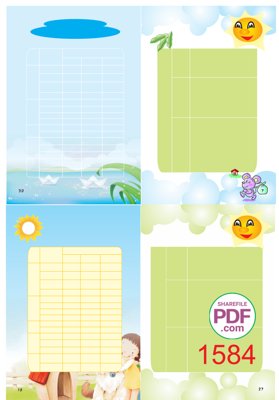 File tranh Trang trí mầm non -Bảng thi đua #17 file PDF & CDR (bản gốc) treo tường