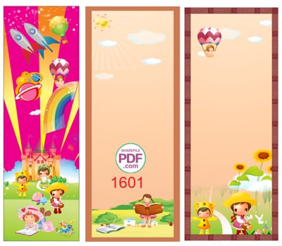 File gốc Trang trí mầm non - biển dọc #8 file PDF & CDR (PNG) không nền chất lượng