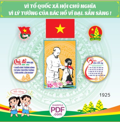 Tải file Trang trí phòng đội với chủ đề năm học - 5 điều Bác Hồ Dạy (gốc) chủ đề tâm linh