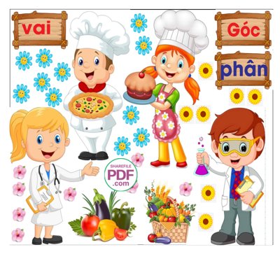 Download file gốc Trang trí phòng học - góc phân vai file PDF & CDR (in lụa) nghệ thuật