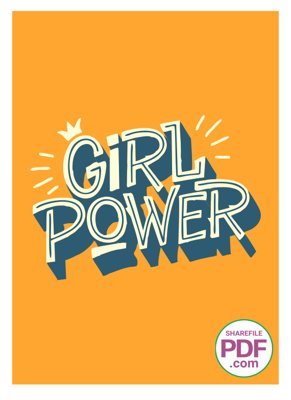 File ảnh Tranh động lực treo tường Girl Power file vector PDF (gốc) in standee