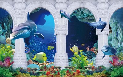 Tải file tranh Tranh 3D đại dương biển cả và sinh vật biển (gốc) tại Filetranh.com