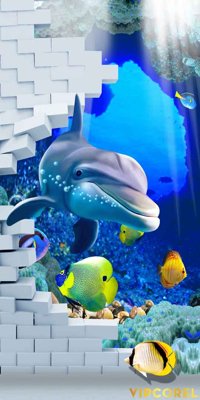 File in trần Tranh 3D Trần Xuyên Sáng chất lượng cao #70 (bản gốc) đại dương