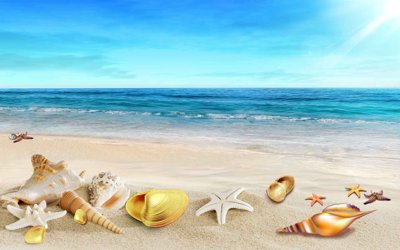 Tải file Tranh 3D biển xanh - đại dương xanh #45 (ảnh gốc) in tráng gương