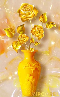 File gốc Tranh bình hoa treo tường 3D đẹp #38 (PSD/TIFF) độ phân giải cao