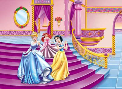 Tải file PSD Tranh dán tường 3D ba nàng công chúa disney (nguyên layer) để in